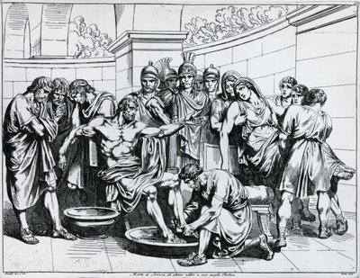 Morte de Séneca, gravura de Bartolomeo Pinelli (1781-1835), de Istoria dell