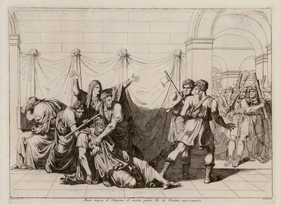 Morte de Tarquínio, o Velho (gravura) de Bartolomeo Pinelli