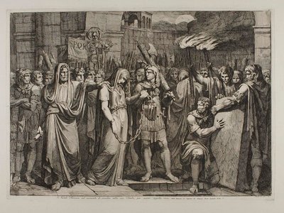 Floronia prestes a entrar no seu túmulo de Bartolomeo Pinelli