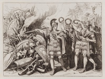 Caio Marius queima as armas dos Cimbri e dos Teutones de Bartolomeo Pinelli