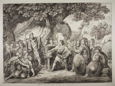 Caius Mucius Scaevola na presença de Lars Porsena de Bartolomeo Pinelli