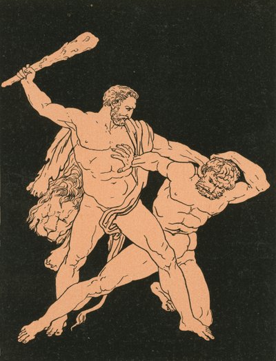 Hércules e caco de Bartolomeo Pinelli