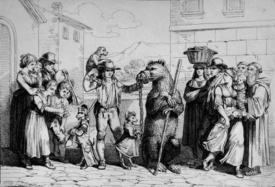 Il Ballo dell Orso, 1815. de Bartolomeo Pinelli
