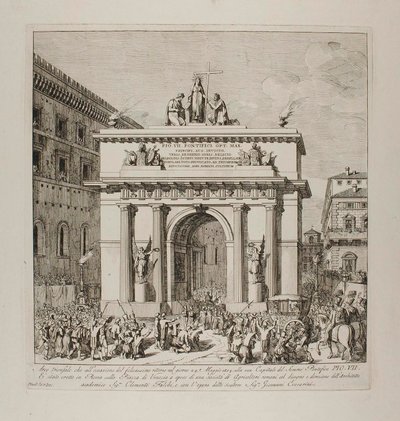 Entrada triunfal de Pio VII em Roma, a 24 de maio de 1814 de Bartolomeo Pinelli