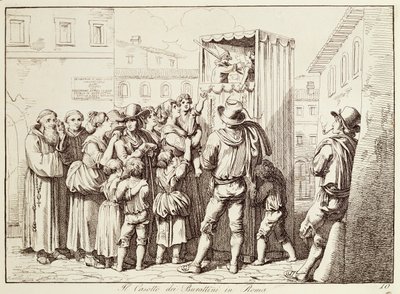 Cabina de marionetes em Roma de Bartolomeo Pinelli