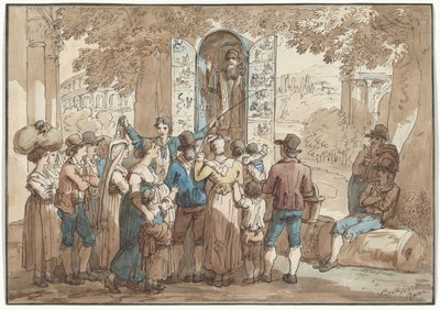 O Charlatão, ilustração para «Trajes e Costumes Romanos» de Bartolomeo Pinelli