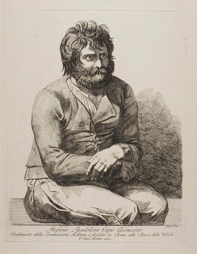 O chefe dos assaltantes, Stefano Spadolino de Bartolomeo Pinelli