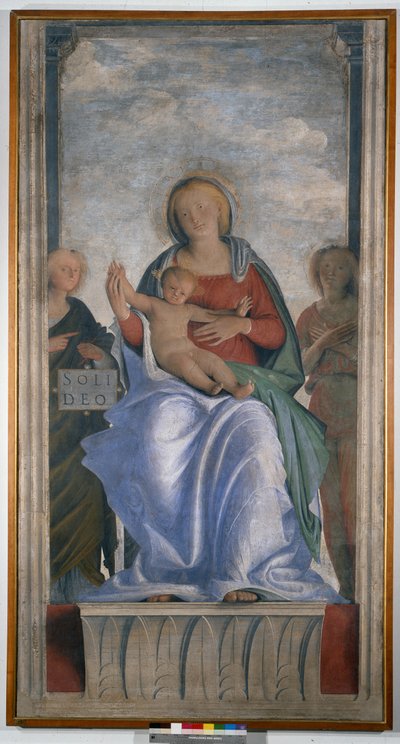 A Virgem e a Criança e Dois Anjos de Bartolomeo Suardi Bramantino
