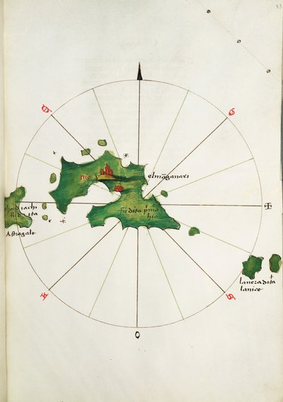 os mapas, c.1480 (velino) de Bartolomeo da li Sonetti
