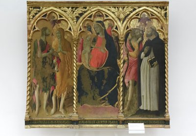 Nossa Senhora com o Menino e os santos João Batista e Maria Madalena de Bartolomeo di Tommaso da Foligno