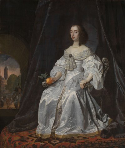 Mary Stuart, princesa de Orange, como viúva de William II, 1652 de Bartolomeus van der Helst