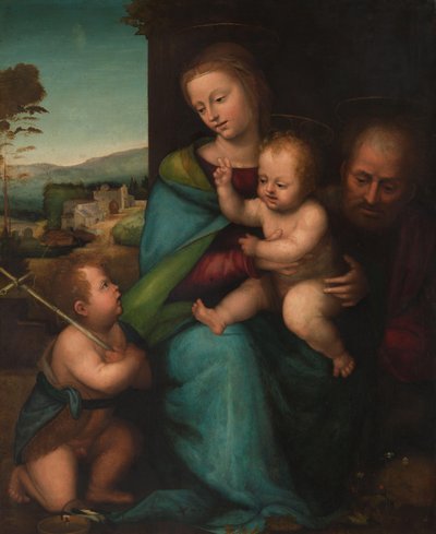 A Sagrada Família com o Menino João Baptista de Bartolommeo (Fra) (circle of)