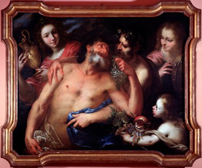 Silenus embriagado (óleo sobre tela de Bartolommeo Biscaino