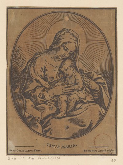 Maria com a Criança Cristo de Bartolommeo Coriolano