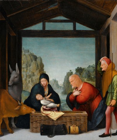 A Adoração dos Pastores de Bartolommeo Suardi (circle of)