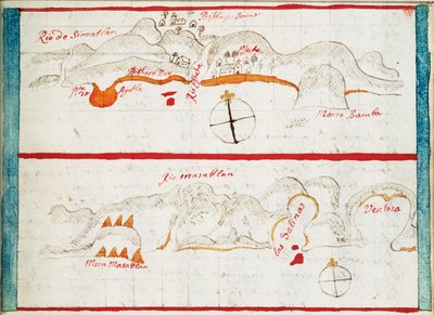 Carta de Santiago Astata e Bahia Ventosa de Basil Ringrose