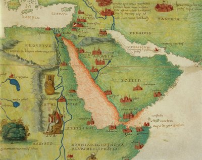 África: Egito e Arábia Saudita, do Atlas do Mundo em trinta e três Mapas, de Battista Agnese de Battista Agnese