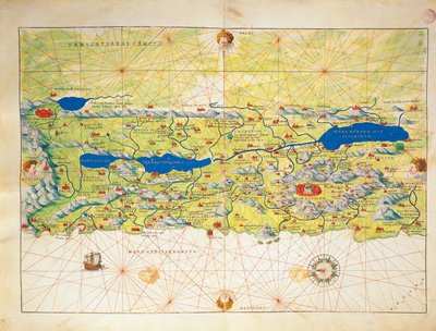 Terra Santa, Israel e Palestina, do Atlas do Mundo em trinta e três mapas, por Battista Agnese de Battista Agnese