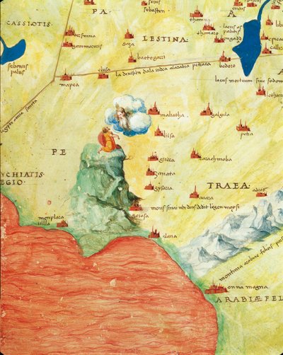 Delta do Rio Nilo, Mar Vermelho e Monte Sinai, do Atlas do Mundo em trinta e três Mapas, de Battista Agnese de Battista Agnese