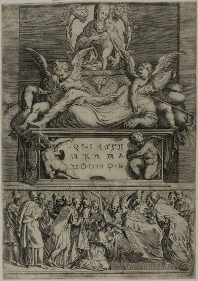 O túmulo de um bispo de Battista Angolo del Moro