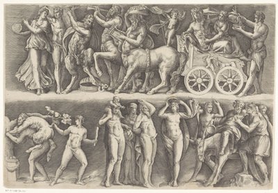 Relevo antigo com Bacchus e Ariadne de Battista Franco