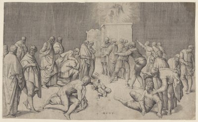 Arca do Convénio no templo de Dagon de Battista Franco