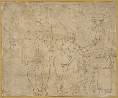 Marte (?), Vênus e Cupido de Battista Franco