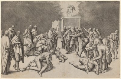 A Arca do Senhor no Templo de Dagon de Battista Franco