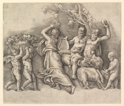 A Bachnal, 1530-61. de Battista Franco Veneziano