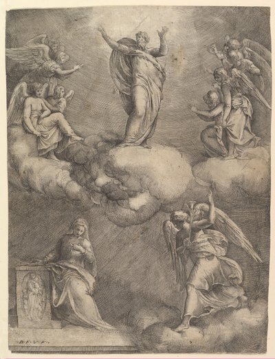 A Anunciação, antes de 1557. de Battista Franco Veneziano
