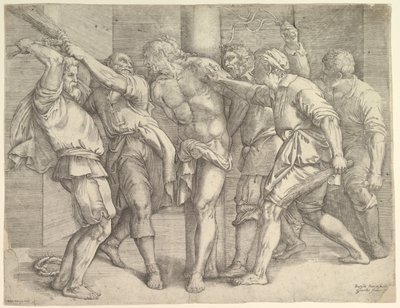 A Flagelação, c. 1552-61. de Battista Franco Veneziano