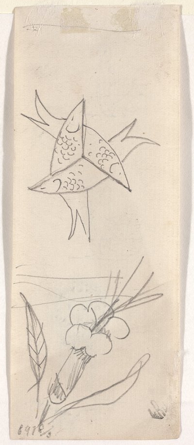 Folha de Esboços [verso] de Beatrice Godwin Whistler