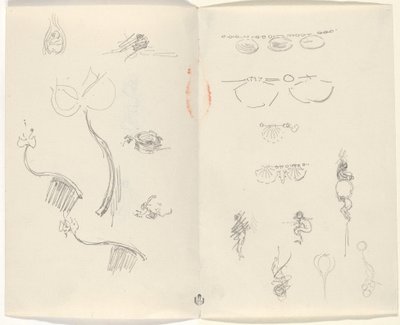 Estudos para Design de Jóias [verso] de Beatrice Godwin Whistler