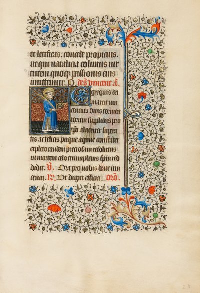 São Vicente com um livro e uma palma de Bedford Master
