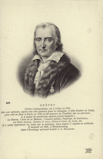 Andre Gretry, compositor belga (1741-1813) de Belgian School