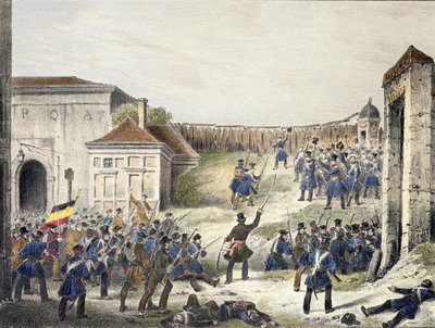 Antuérpia: O último ataque das tropas holandesas, 27 de outubro de 1830 de Belgian School