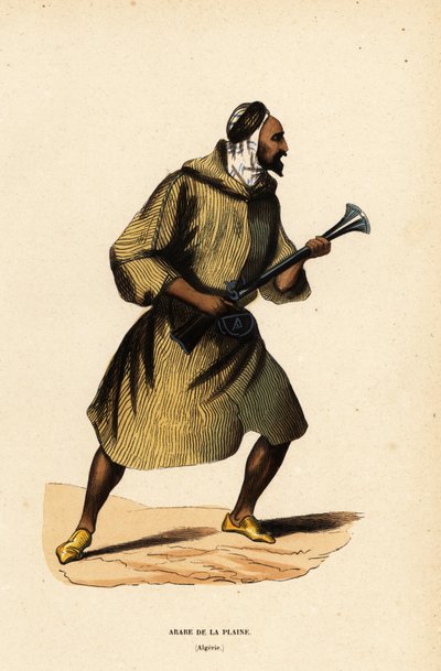 Árabe das planícies ou chefe árabe do deserto, Argélia de Belgian School