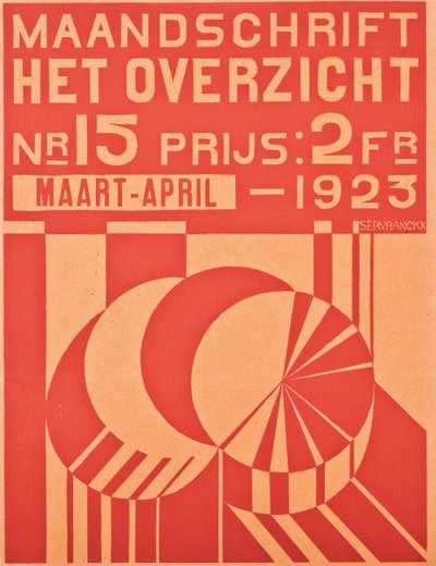 Capa da edição de março-abril de 1923 da revista "Hetoverzicht", 1923 de Belgian School