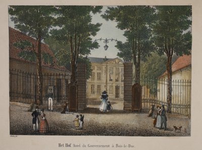 Het Hof, Hotel do governo em &39;s-Hertogenbosch, c.1895 (photochrom) de Belgian School