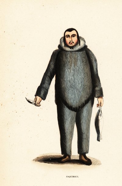 Homem inuíte do rio Mackenzie, Yukon, Canadá de Belgian School