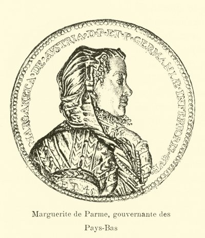 Margaret de Parma, governanta dos Países Baixos espanhóis de Belgian School