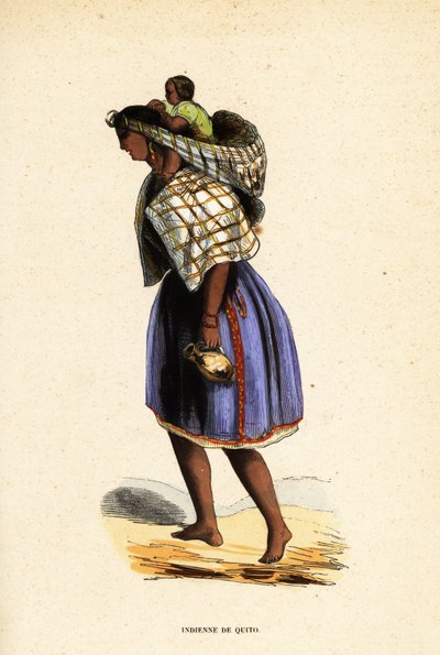 Mulher indígena americana de Quito, Equador de Belgian School