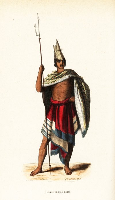 Nativo da Ilha Rote, East Nusa Tenggara, Indonésia de Belgian School