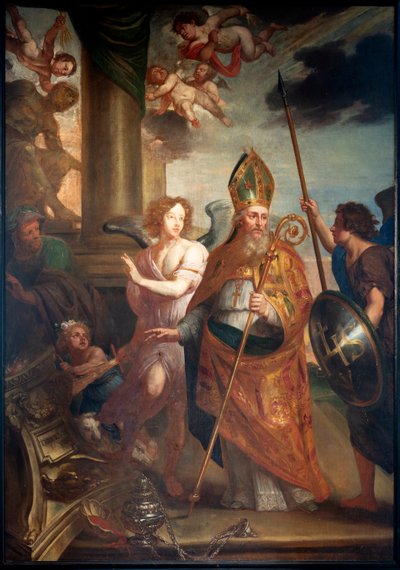 Igreja paroquial (Schelderode, igreja paroquial de São Martinho) (pintura) de Belgian School