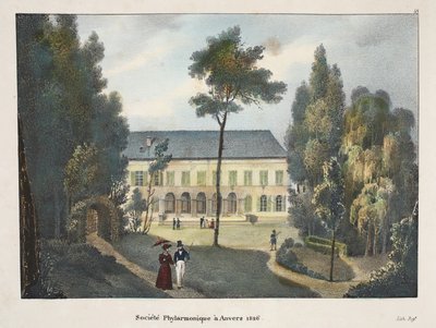 Sociedade Phylarmonic em Antuérpia 1826, c.1895 (photochrom) de Belgian School