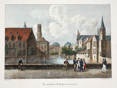 Vista interior de Bruges, c.1895 (photochrom) de Belgian School