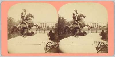 A estátua equestre colossal de bronze do general Andrew Jackson de Bell and Brother