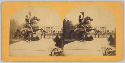 A estátua equestre colossal de bronze do general Andrew Jackson de Bell and Brother