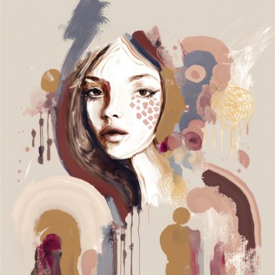 Retrato de uma mulher abstrata de Bella Eve