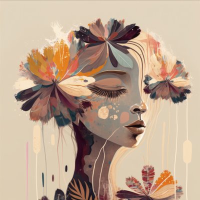 Retrato floral de sonho de Bella Eve